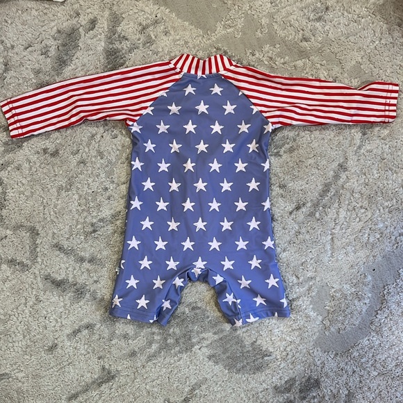 Caden Lane Patriotic Rash Guard 3-6 months - Picture 3 of 4